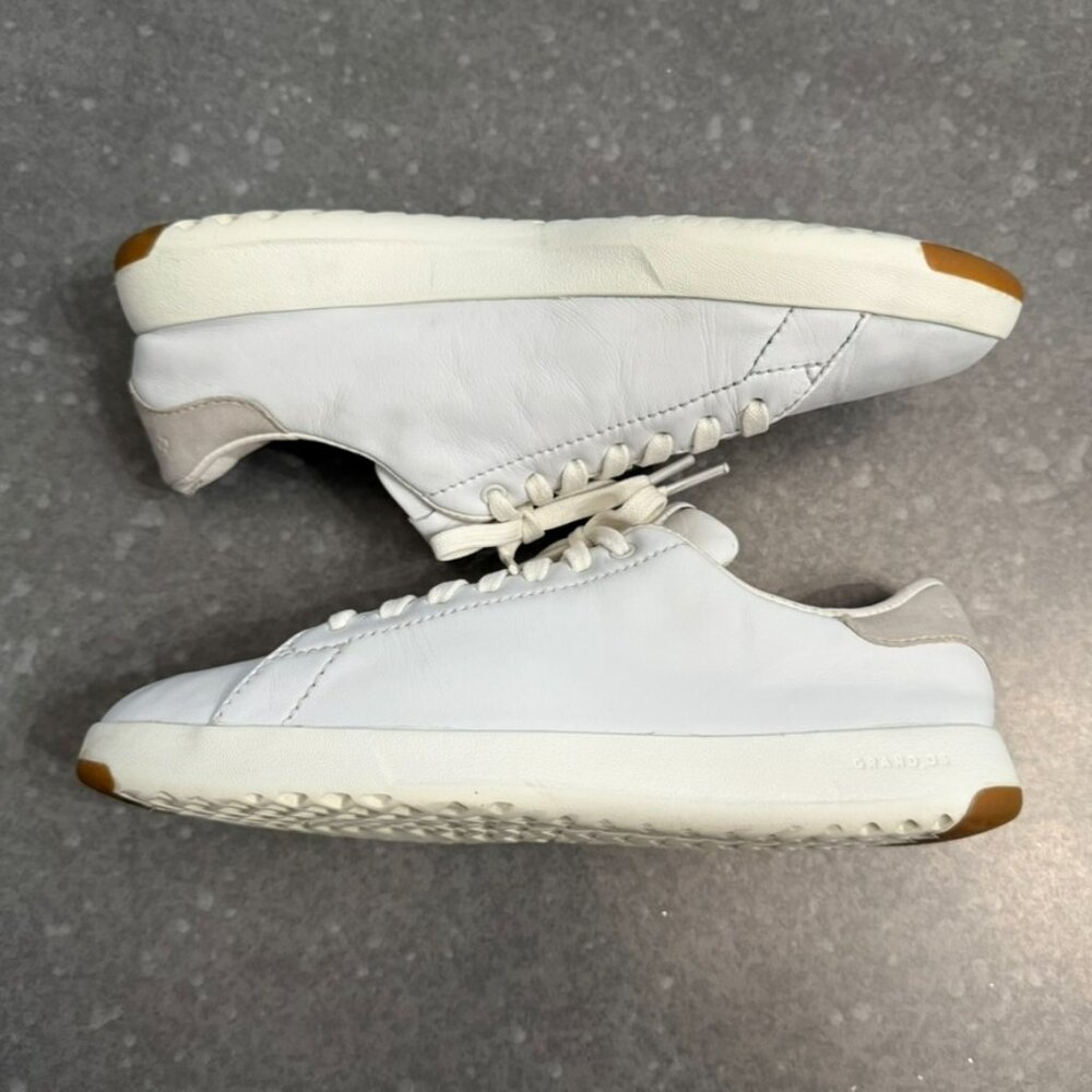 Cole Haan Grand.OS White Leather Sneakers Women's - Picture 3 of 16
